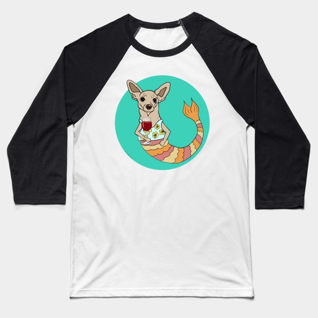 Chester the Chihuahua Baseball T-Shirt by abrushwithhumor